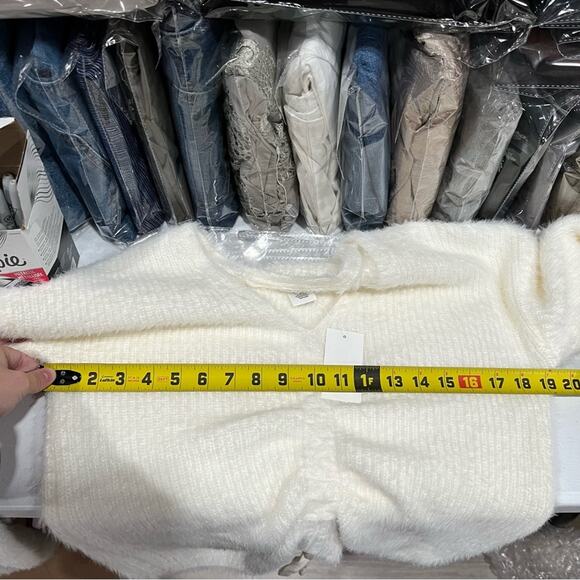 NWT PLANET GOLD Juniors' Eyelash-Knit Drawstring Sweater - Picture 6 of 6